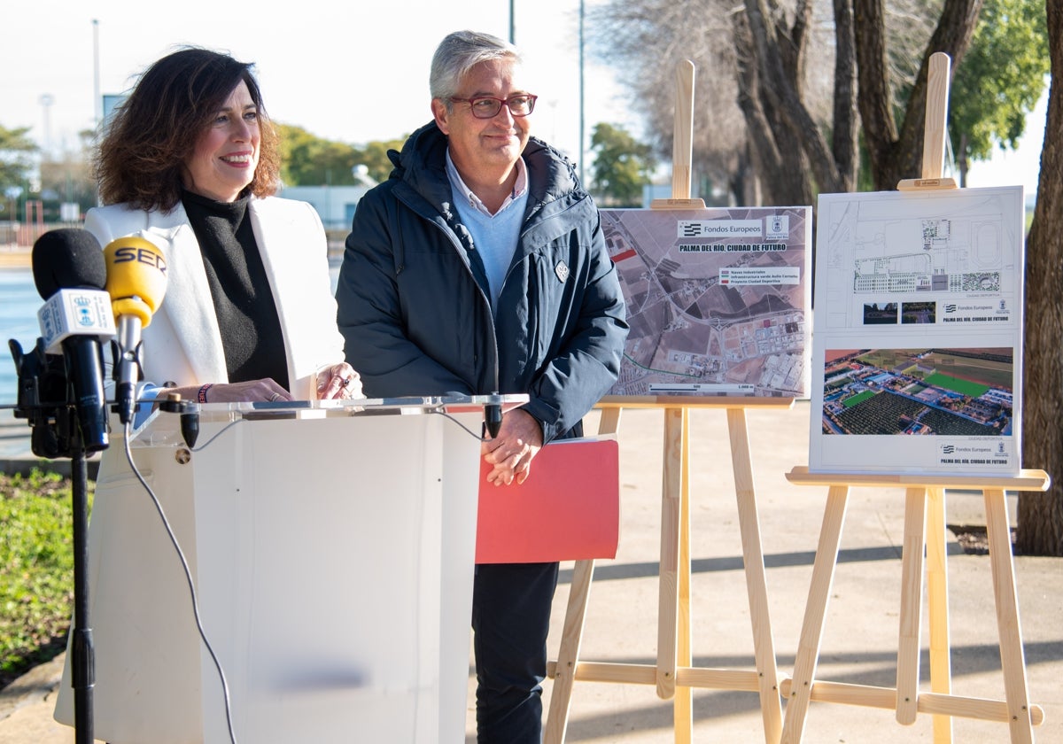 Matilde Esteo este jueves en Palma del Río en la presentación del plan integrado de su municipio