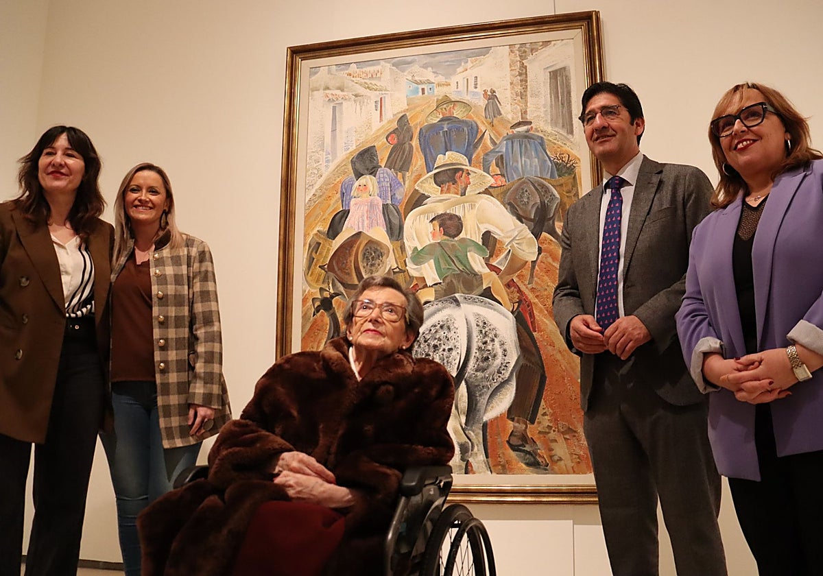 Gloria Merino (a la izquierda), con Caballero, vicepresidente de la Junta