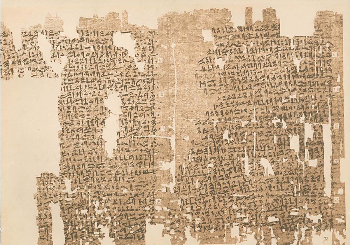 Papiro ginecológico  con recetas para mujeres que podría exhibirse en Córdoba