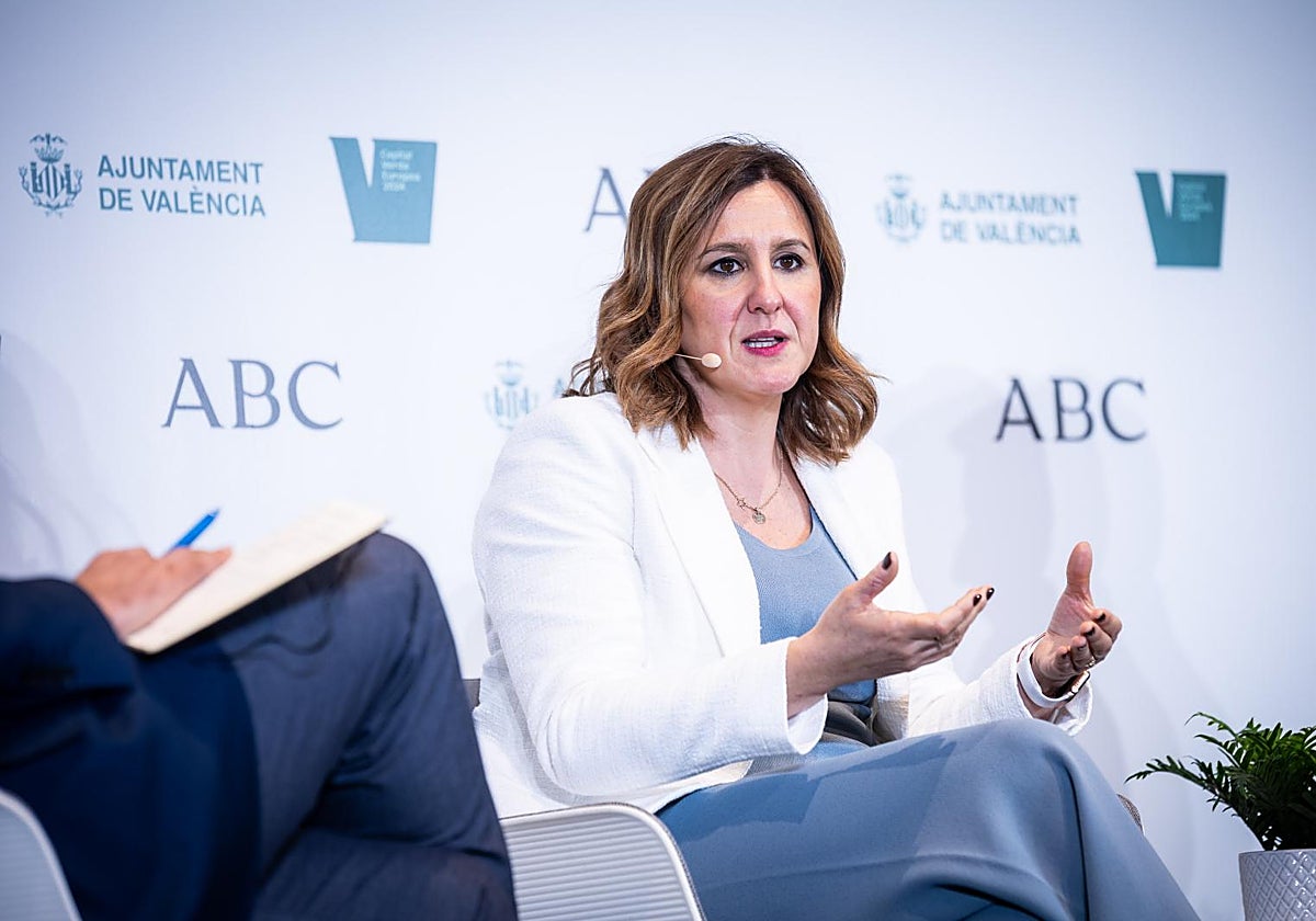 Imagen de la alcaldesa de Valencia, María José Catalá, durante el pasado Foro ABC