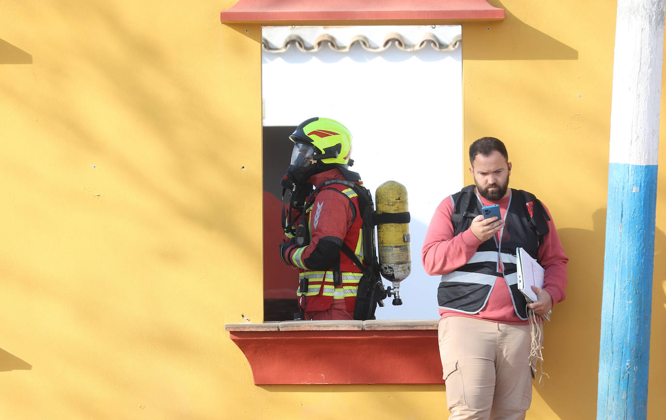 El simulacro de explosión en el recinto ferial de Córdoba, en imágenes