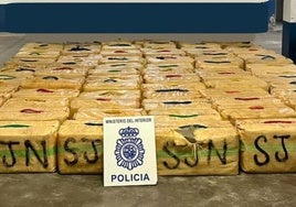 Intervenidas cinco toneladas de hachís a una red que introducía droga en Huelva a través de embarcaciones de recreo