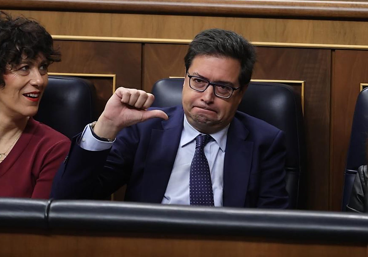 Óscar López, en el Congreso de los Diputados