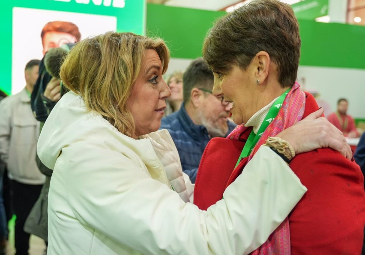 Susana Díaz, a su llegada al XV Congreso del PSOE-A