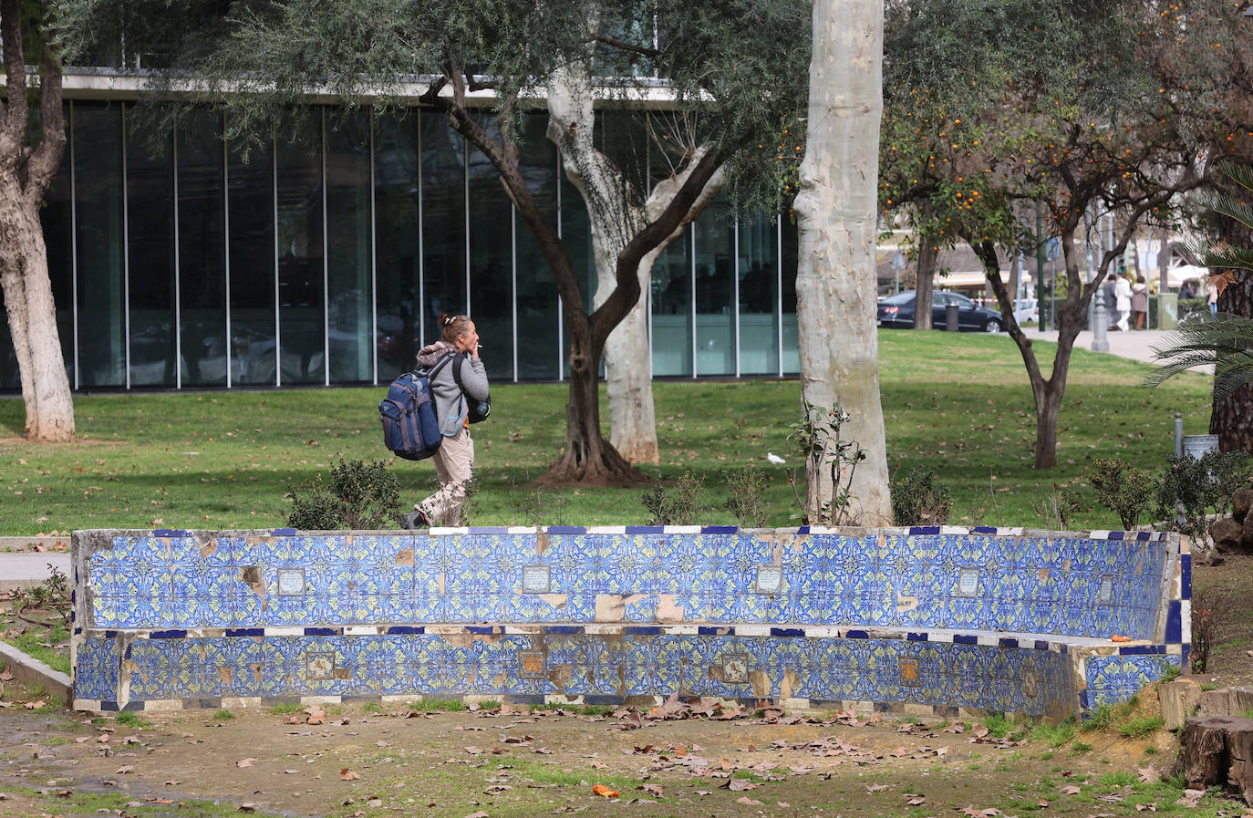 El abandono de los icónicos bancos de los Jardines de Agricultura, en imágenes