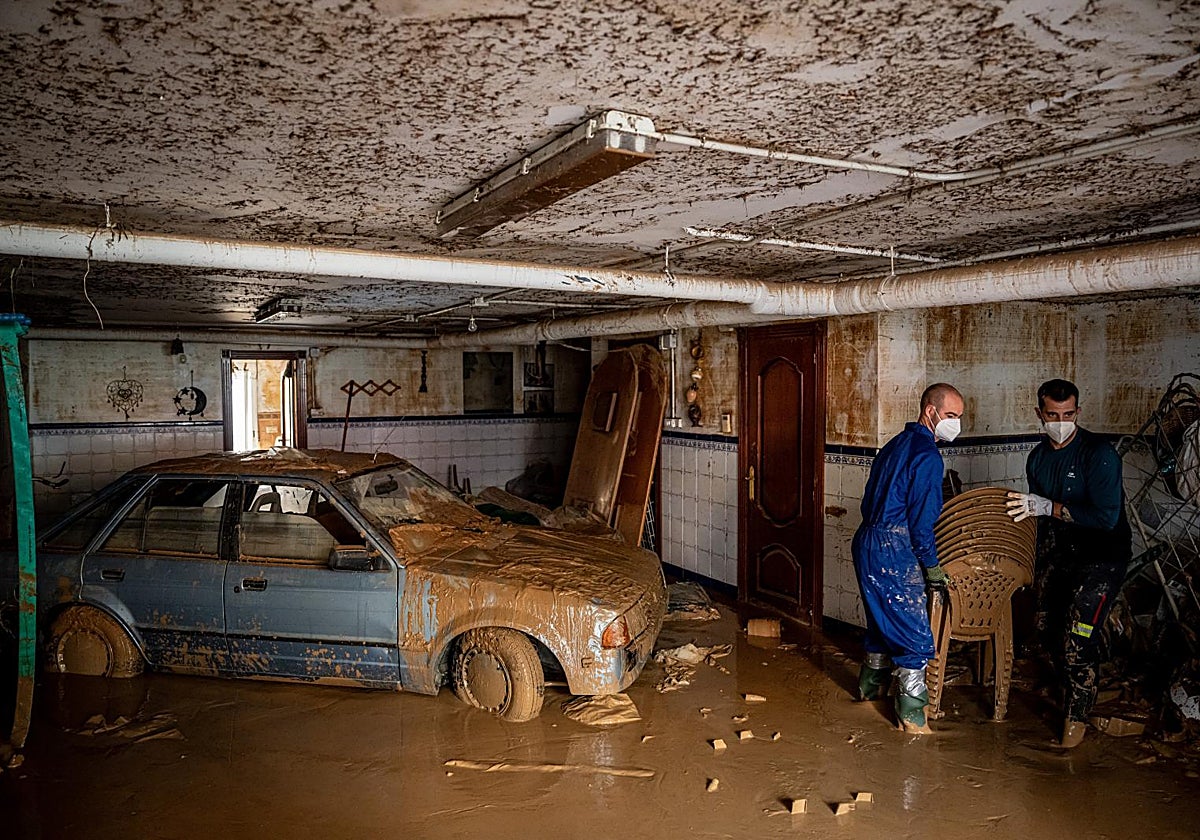 Imagen de archivo de un bajo afectado por la dana en la localidad valenciana de Sedaví
