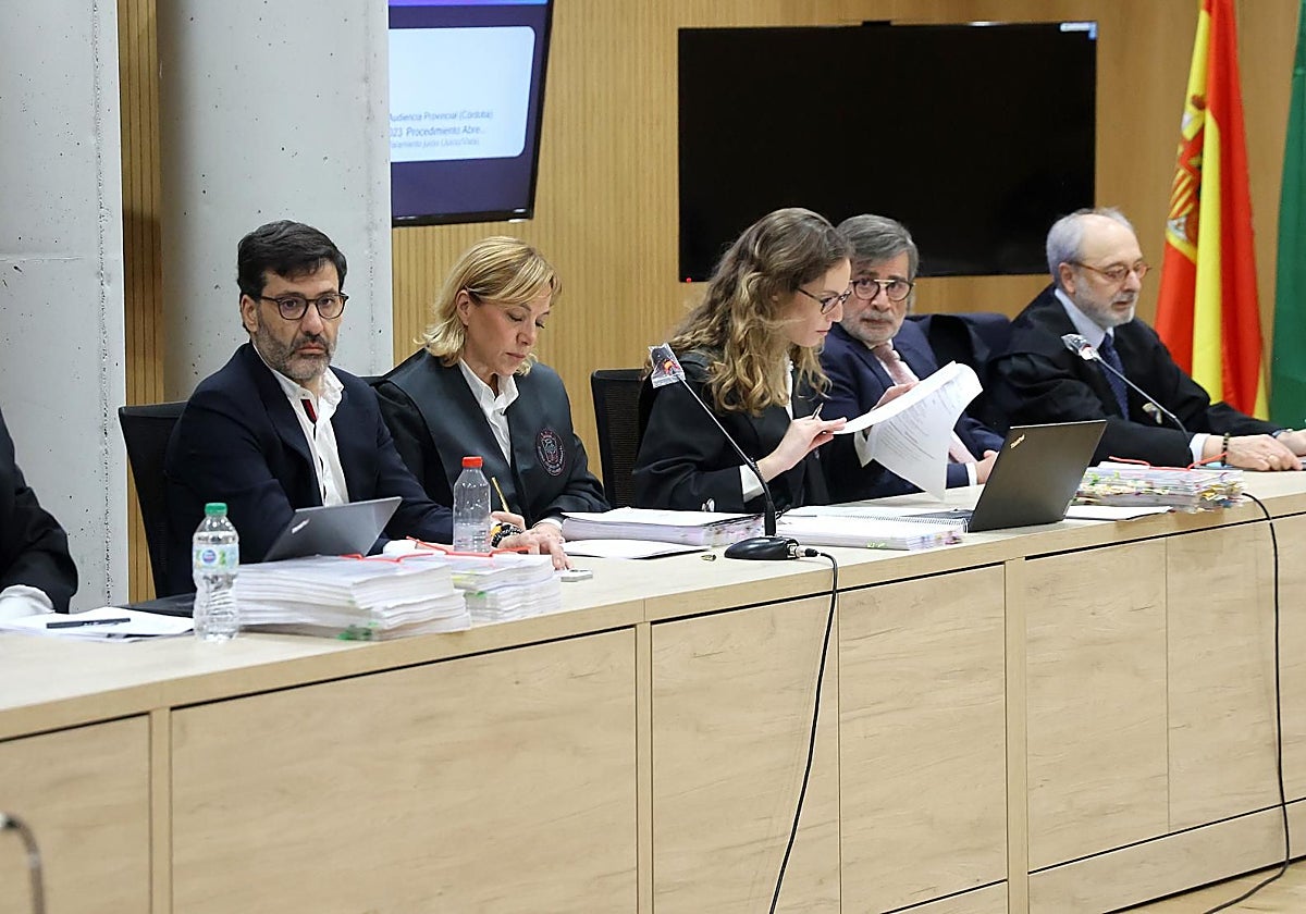 El expresidente del Córdoba CF Jesús León durante la primera sesión del juicio en la Audiencia