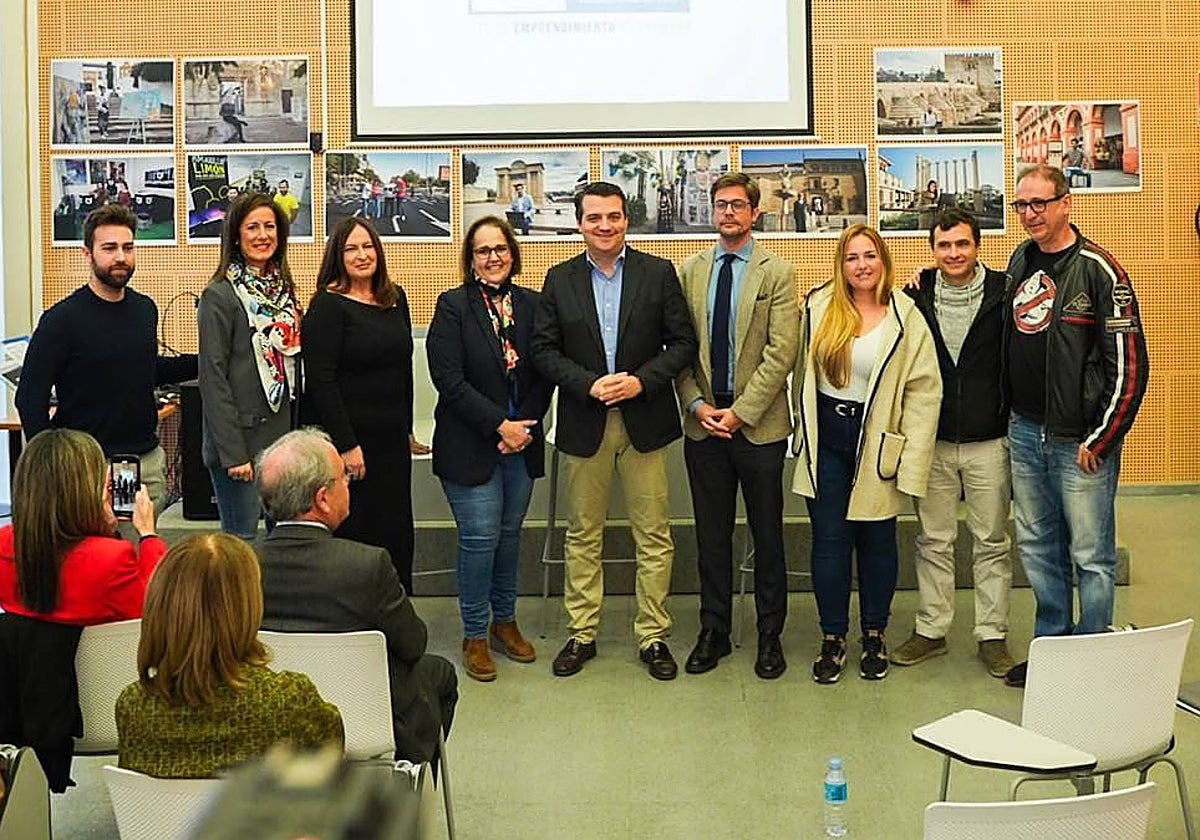 El alcalde de Córdoba junto a Torrent y Copé en la presentación de la red de emprendimiento de la ciudad