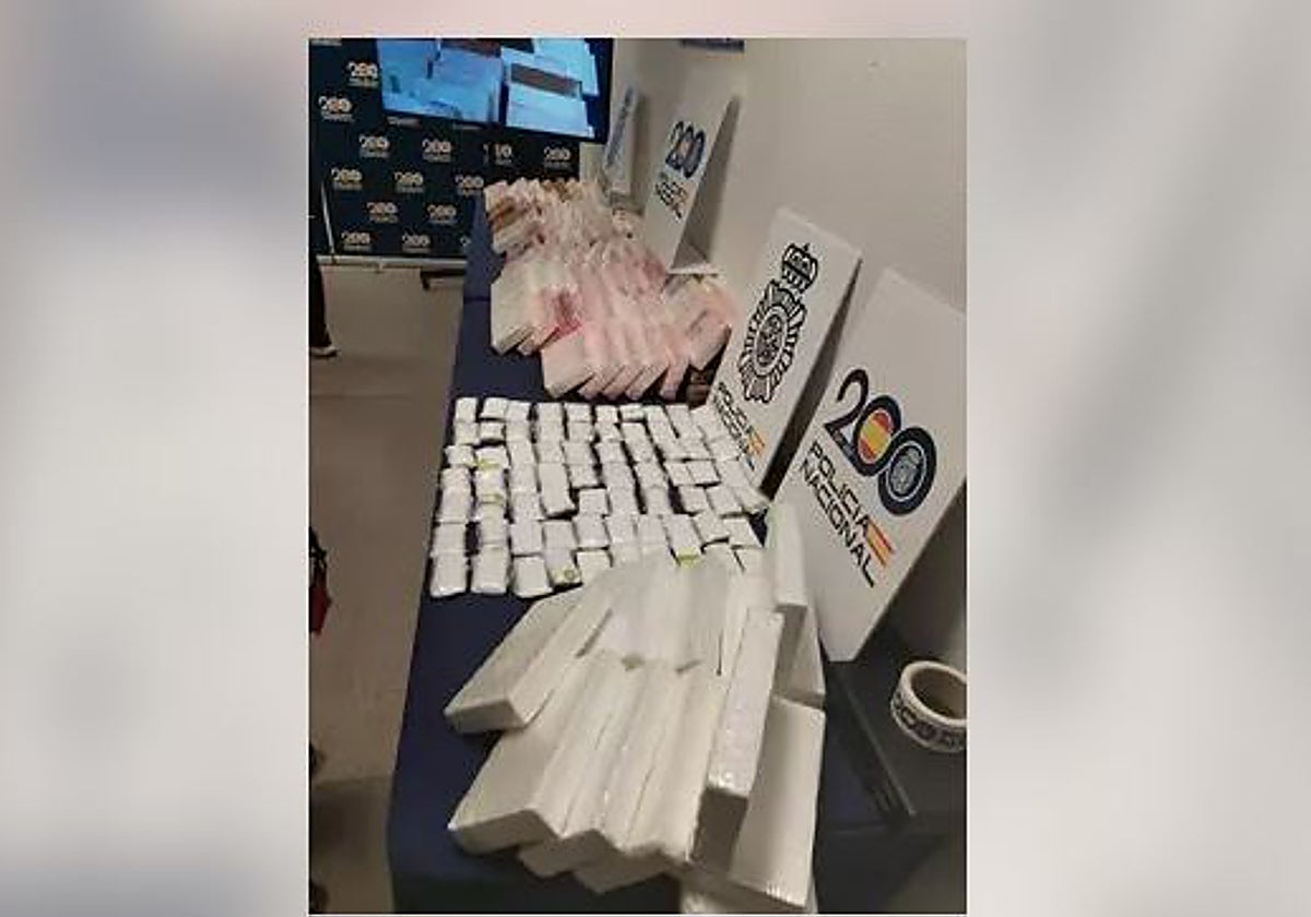 Cargamento incautado por los agentes en la operación