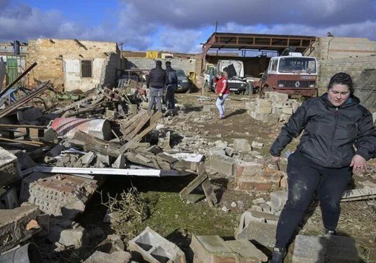 Imagen de la devastación que causó el tornado en Torre de Juan Abad