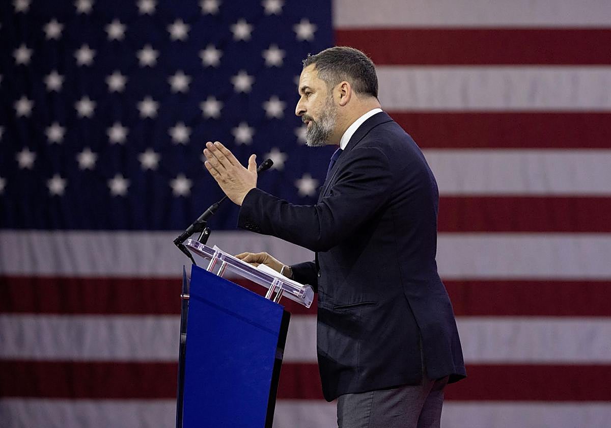 Santiago Abascal, líder de Vox, en la Conferencia de Acción Política Conservadora (CAPC)