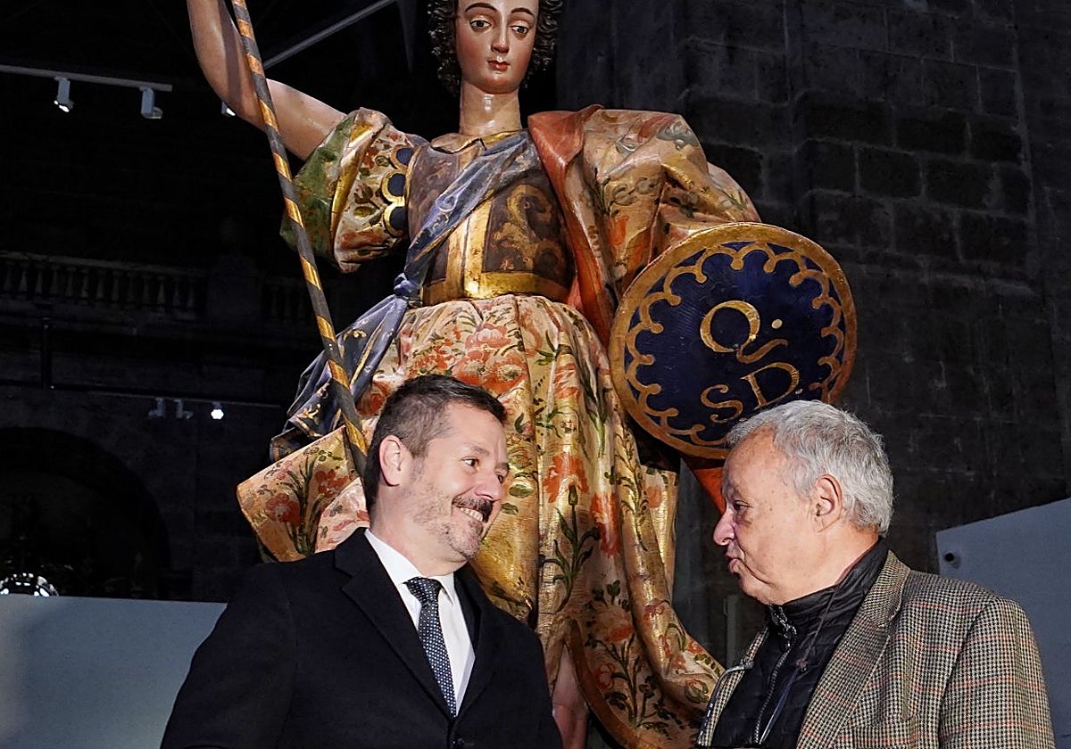 El consejero de Cultura de la Comunidad de Madrid, Mariano de Paco, junto a su homólogo castellano y leonés Gonzalo Santonja