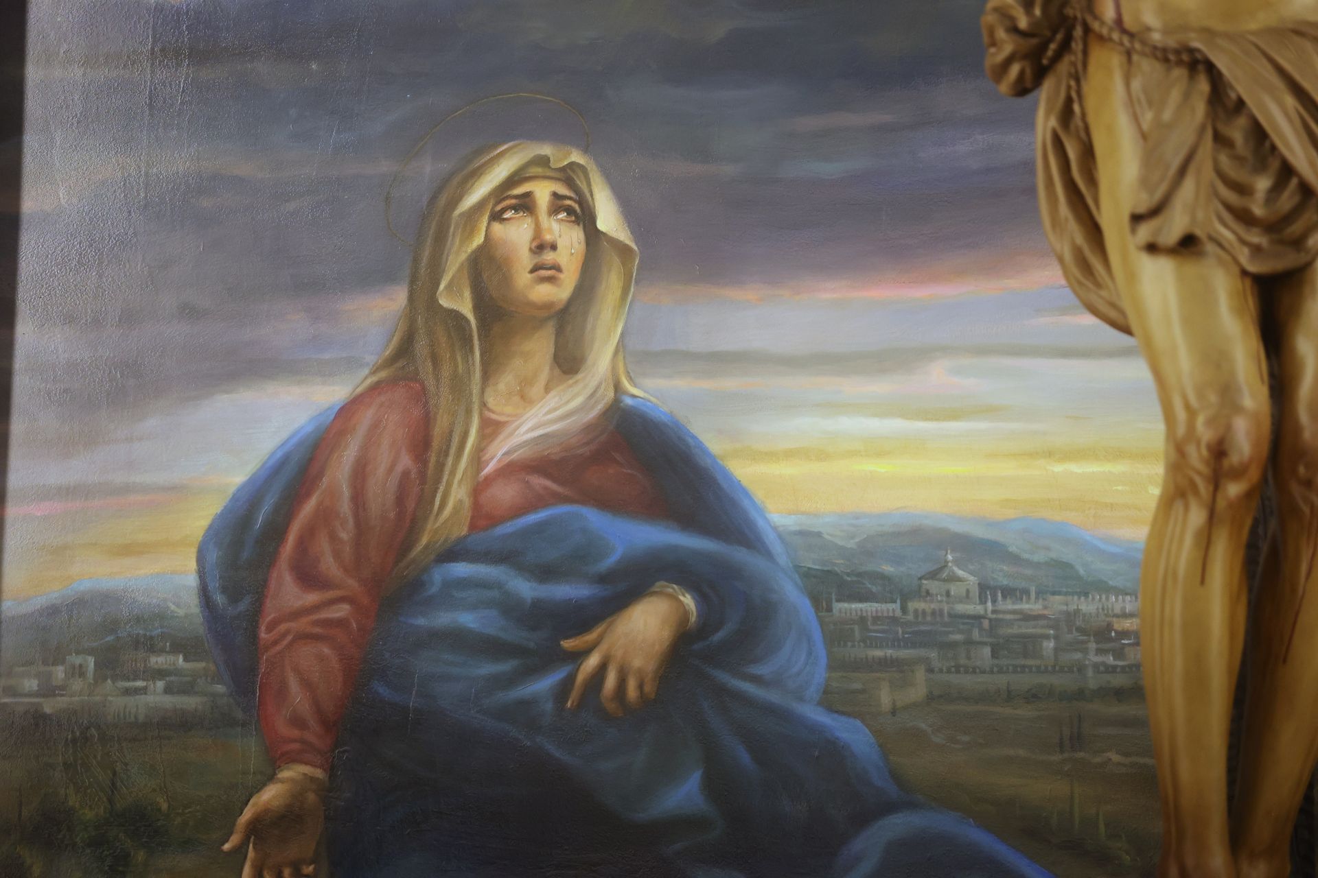 La bendición de la obra pictórica de Rafael Castejón para el Cristo de la Confianza de Córdoba, en imágenes