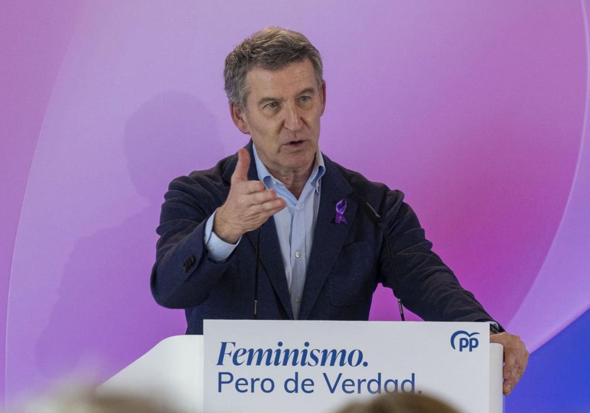 El líder del Partido Popular (PP), Alberto Núñez Feijóo, en Palma de Mallorca