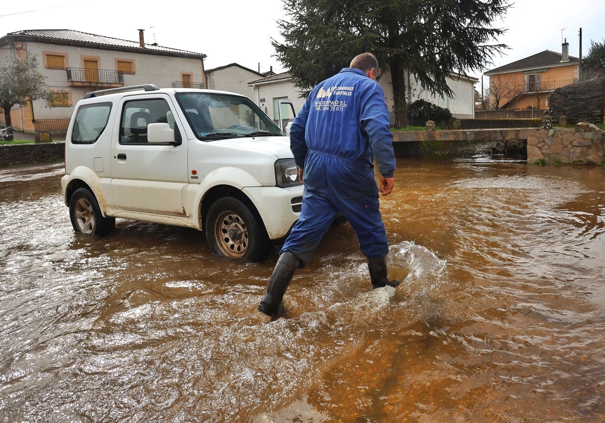 Inundaciones  en el municipio salmantino de Robleda