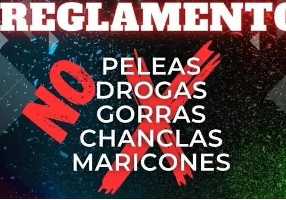 Imagen del cartel de la discoteca de Torremolinos