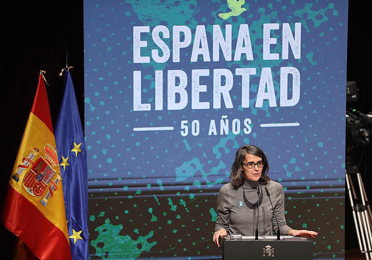 La comisionada de los actos por la conmemoración de la muerte de Franco, Carmina Gustrán