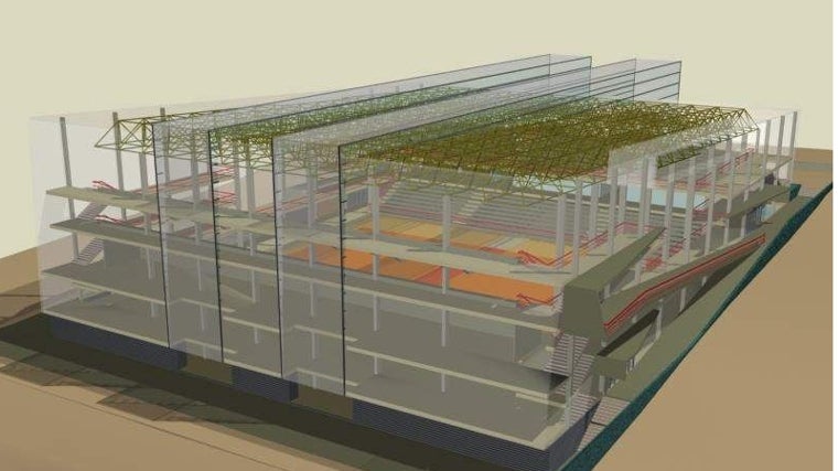 La estructura del edificio será de hormigón coloreado