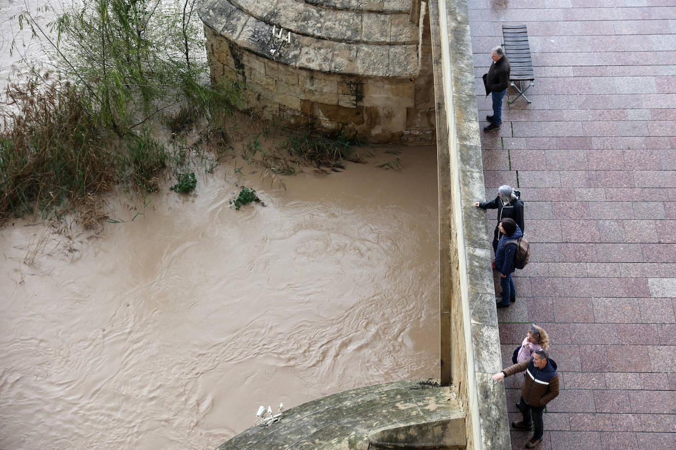 La espectacular subida del nivel del río Guadalquivir, en imágenes