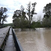 Crecida del río Guadalete a su paso por Jerez de la Frontera