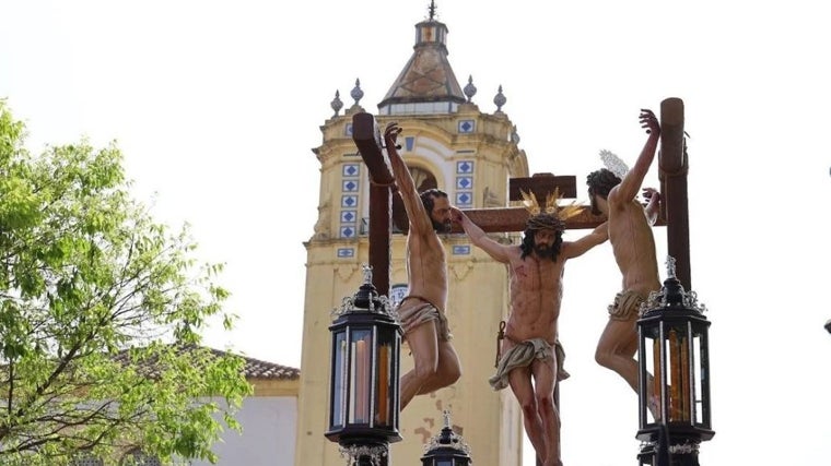 El Cristo de la Oración y la Caridad, poco después de salir