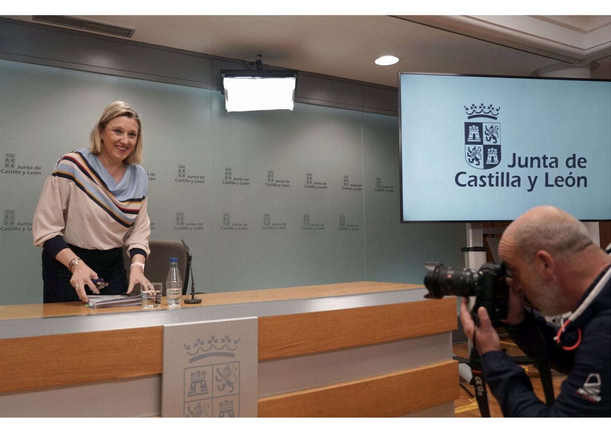 La vicepresidenta y consejera de Familia, en la rueda de prensa posterior al Consejo de Gobierno