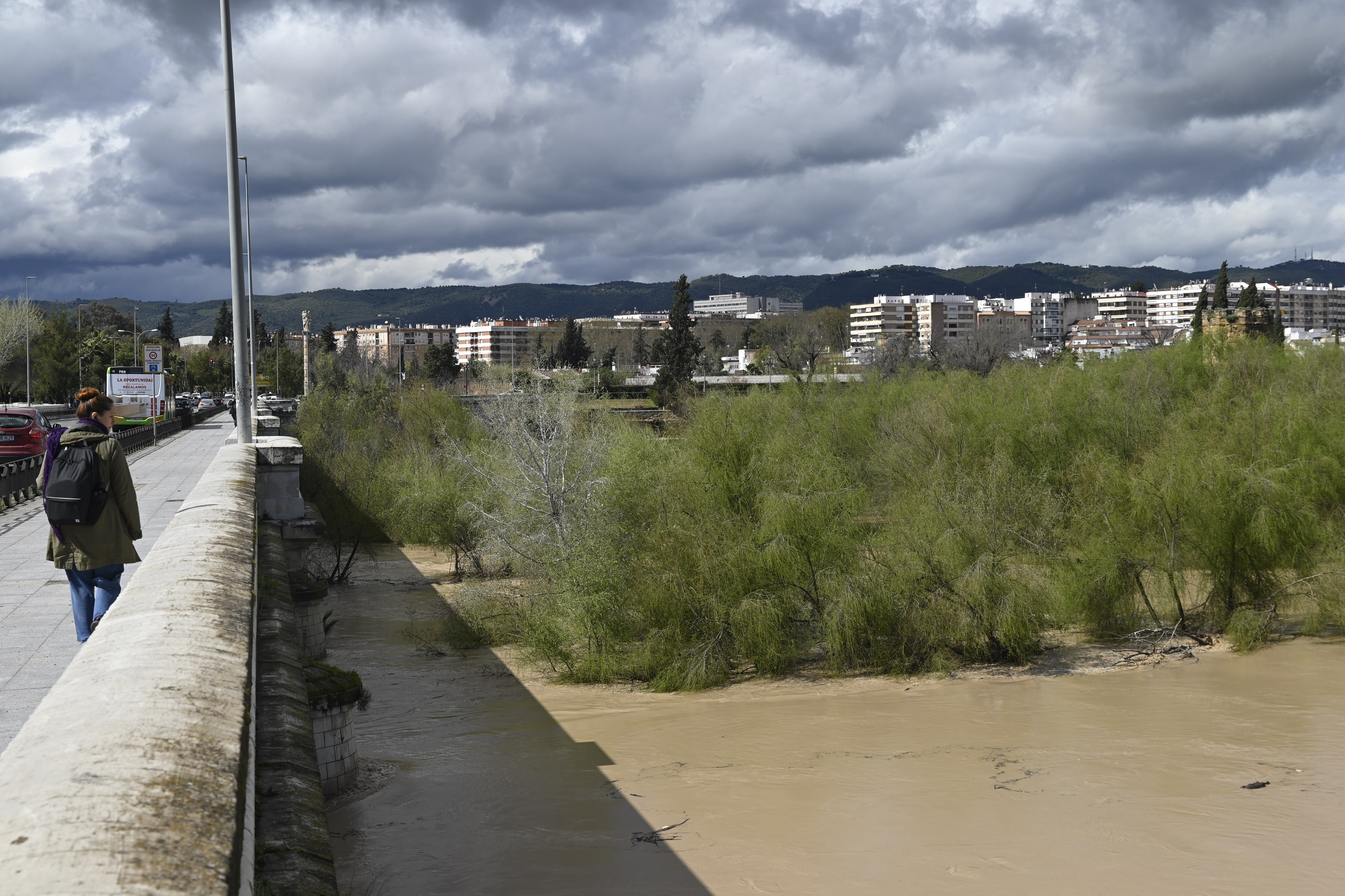 La inquietante crecida del río Guadalquivir a su paso por Córdoba, en imágenes