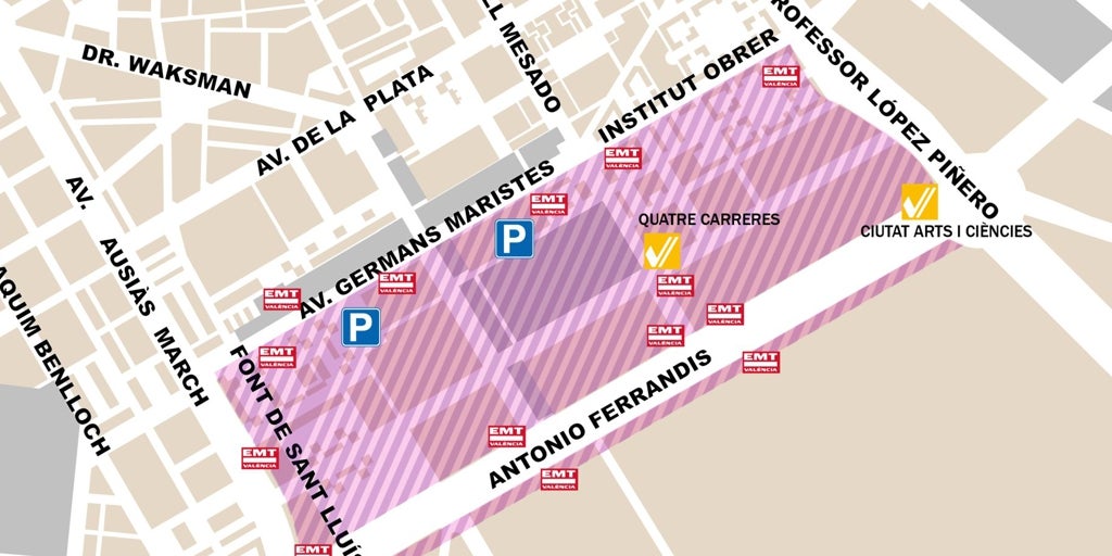 Dónde aparcar en Valencia durante las Fallas 2025: parking gratis hasta el 19 de marzo