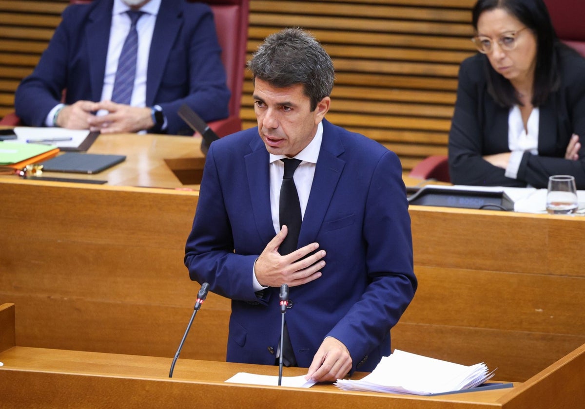 Imagen de archivo del presidente de la Generalitat Valenciana, Carlos Mazón