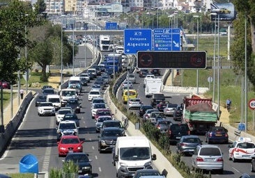 Atasco en la A-7 a la altura de Marbella