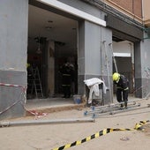 Apuntalamiento de una vivienda afectada por la dana en Paiporta (Valencia)