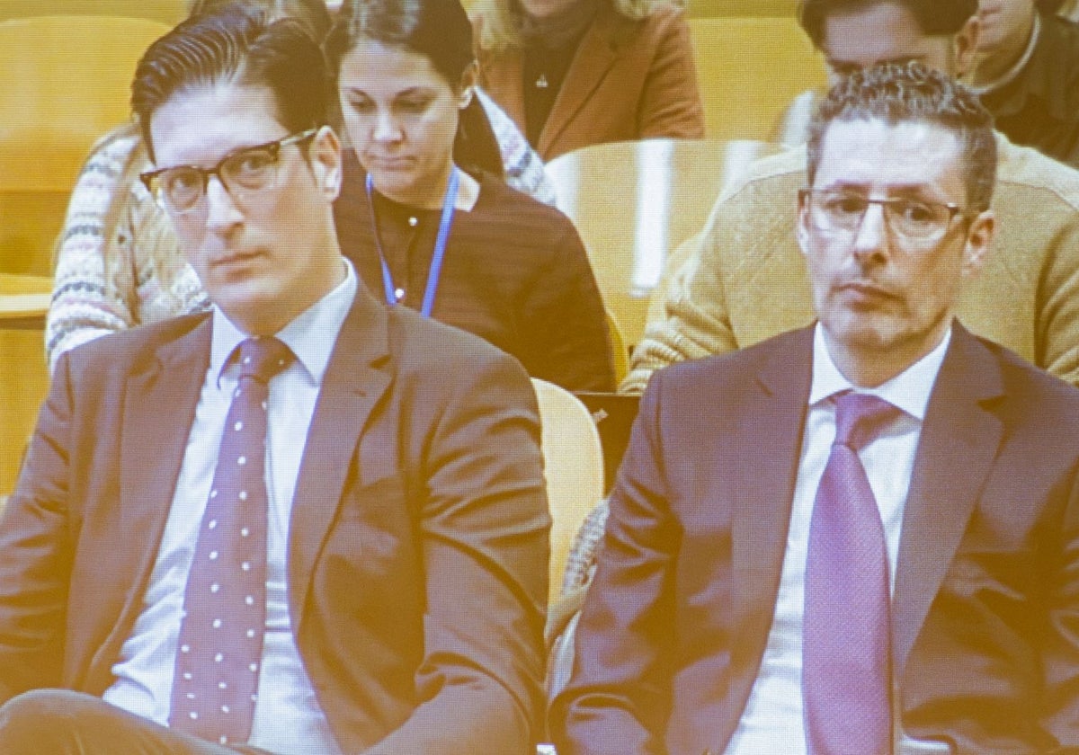 Luis Medina y Alberto Luceño, durante el juicio en la Audiencia de Madrid