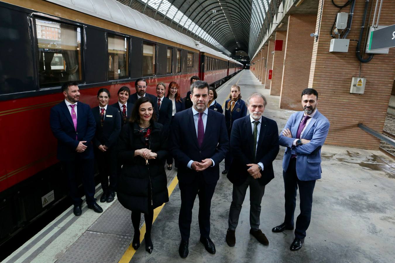 El tren Al Andalus en su presentación en Santa Justa