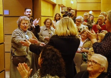 Dolores Vázquez, en el homenaje rendido este domingo en Betanzos