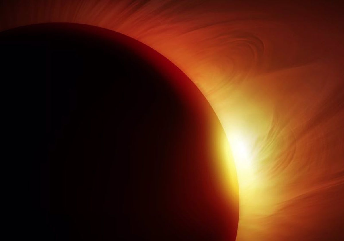 Eclipse solar en una imagen de archivo