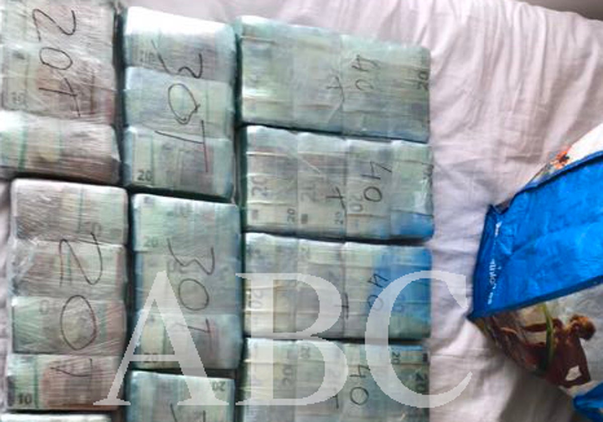 Imagen de los beneficios de los narcos de la trama de Óscar Sánchez Gil en bolsas de plástico