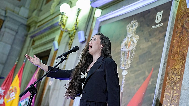 La cantaora Rocío Luna, ayer en la presentación de la Semana Santa 2025