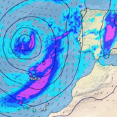 La borrasca Nuria toca tierra en La Palma con rachas huracanadas de más de 130 km/h