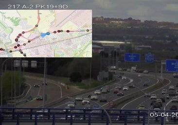 Cierre de la A-2 en su enlace con la M-50/M-45 sentido Sur por obras