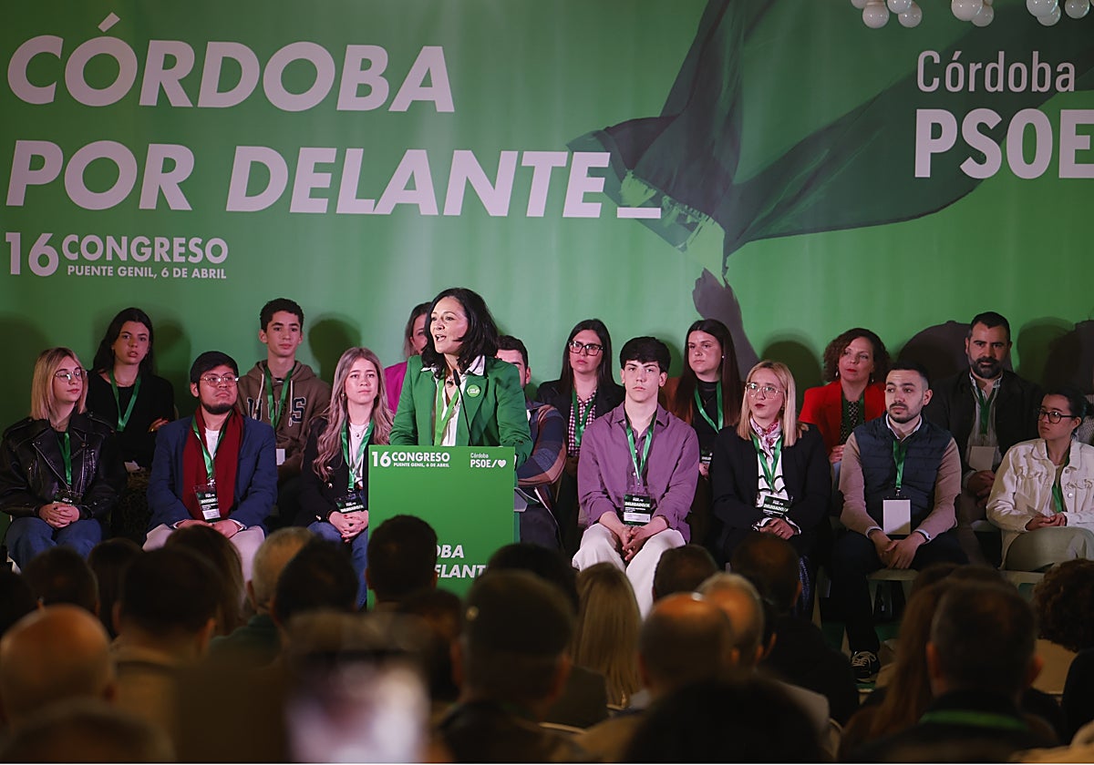 Crespín, en un momento de su intervención este domingo en Puente Genil