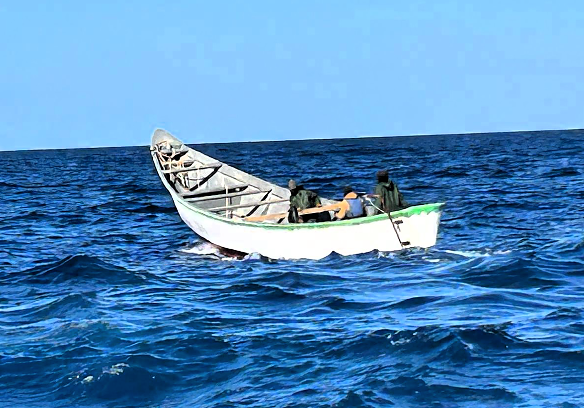 Cayuco rescatado este fin de semana en la Ruta Canaria