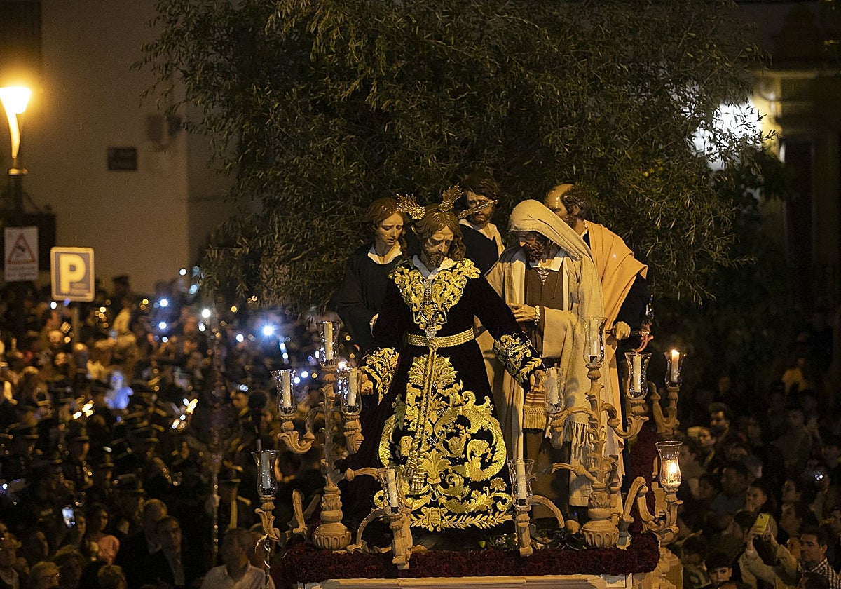 Paso de Jesús de la Salud en el Beso de Judas, el pasado Jueves de Pasión