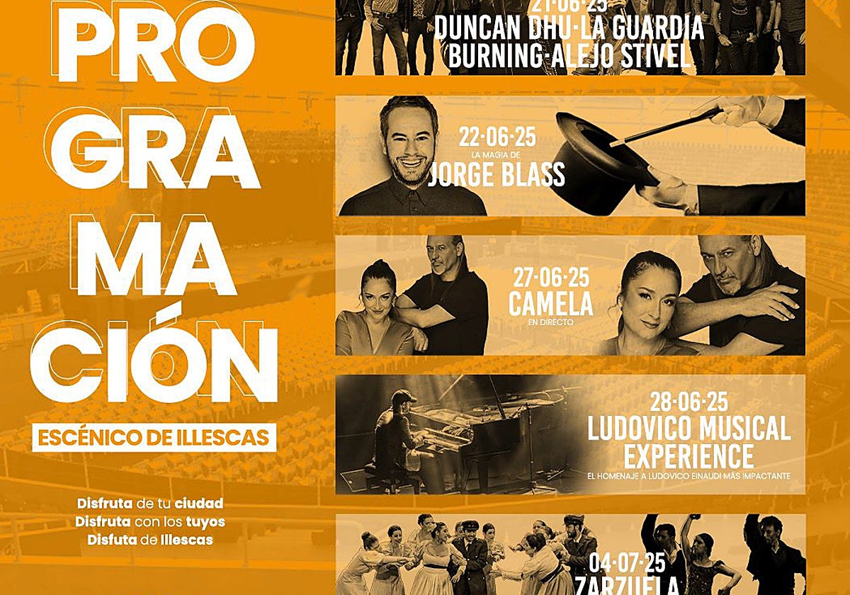 Cartel de la programación del 'Escénico de Illescas' 2025