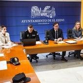 El alcalde de El Ejido durante una reunión de la Junta Local de Seguridad