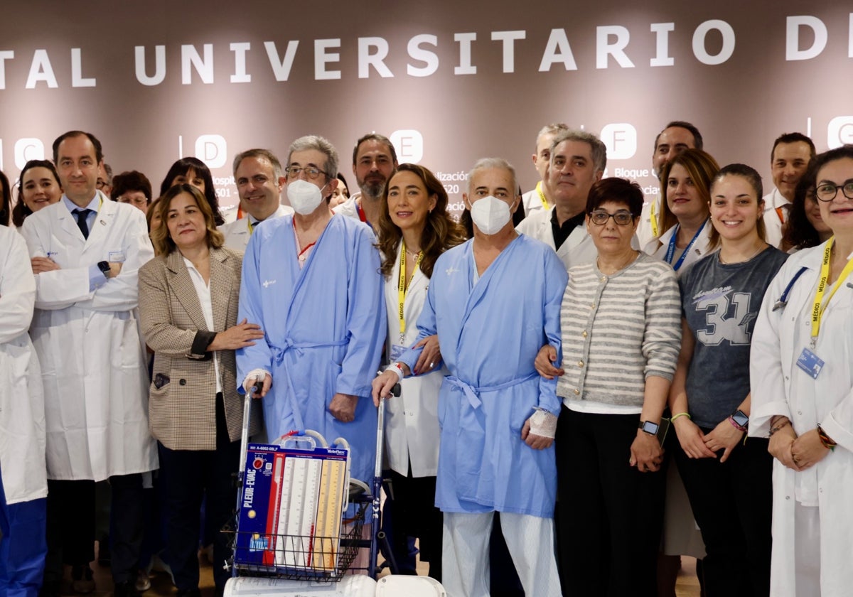Dos de los primeros pacientes de trasplante bipulmonar en el Hospital de Salamanca