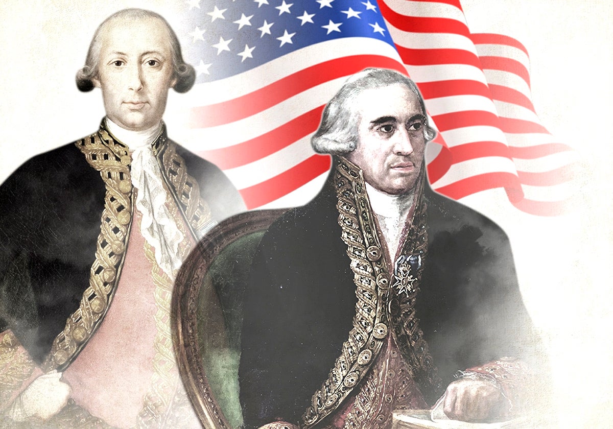 El malagueño Bernardo de Gálvez y el sevillano Francisco de Saavedra