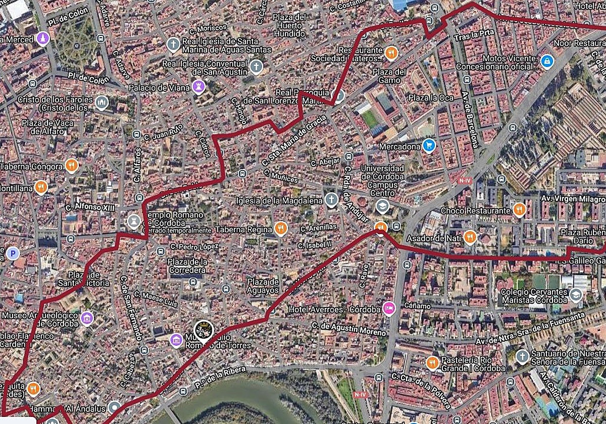 Mapa en que se muestra la ubicación de las cofradías