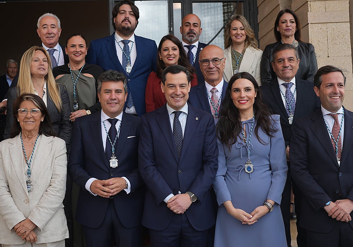 Juanma Moreno, este martes en el acto por el 60º Aniversario de la Ciudad de Lepe