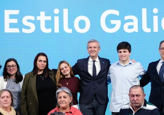 Alfonso Rueda, el martes, en el acto de aniversario de su primer año de legislatura