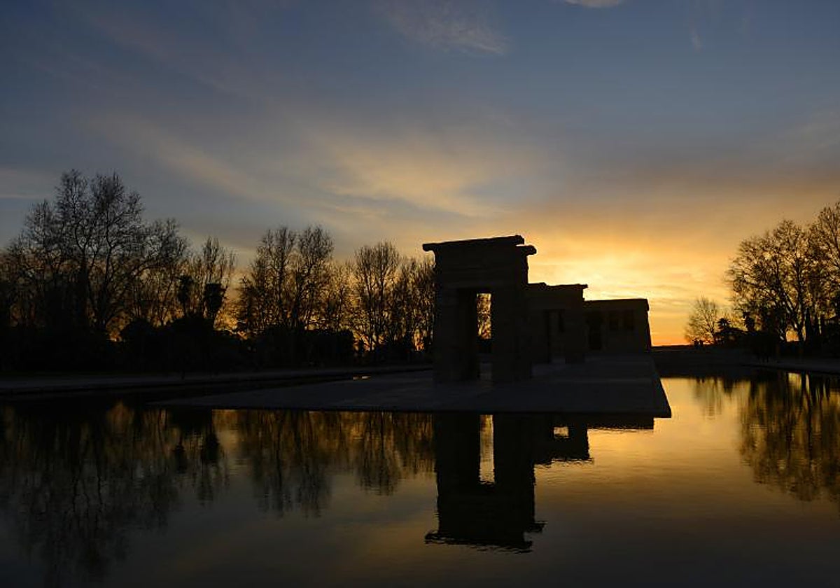 Atardecer en el Templo de Debod